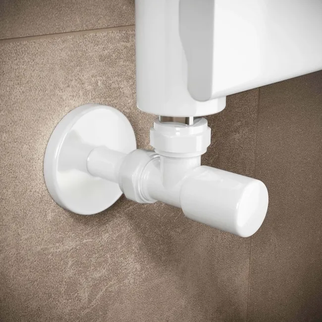 Santorini White Flat Panel Heated Towel Rail 800x600mm