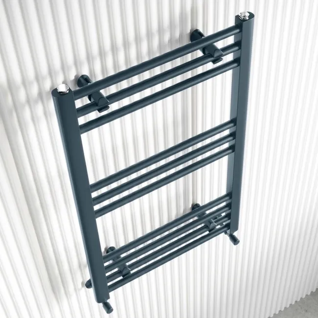 Barcelona Inky Blue Straight Heated Towel Rail 800x500mm