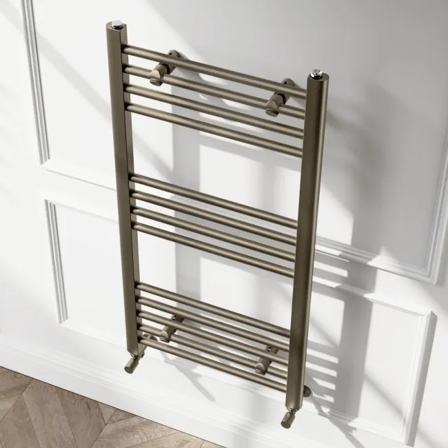 Barcelona Antique Gold Straight Heated Towel Rail 1000x500mm
