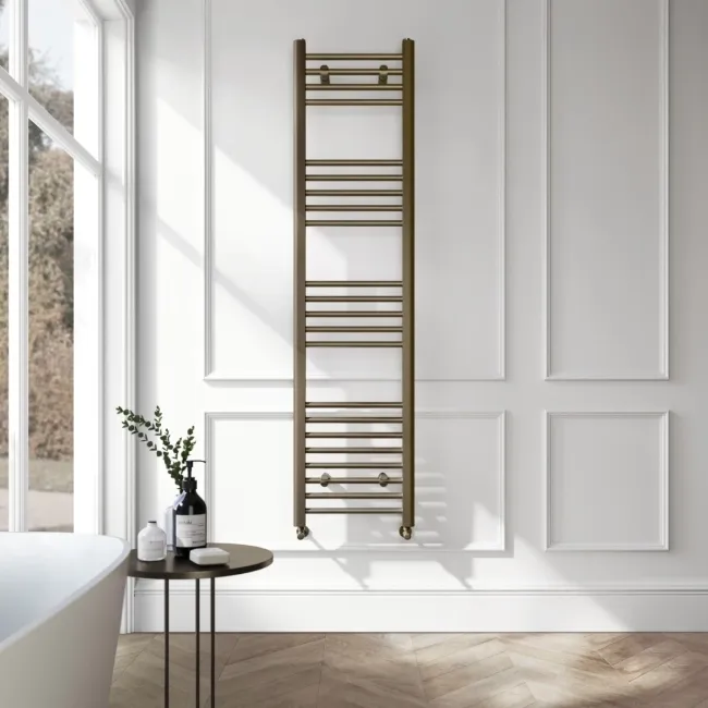 Barcelona Antique Gold Straight Heated Towel Rail 1600x400mm