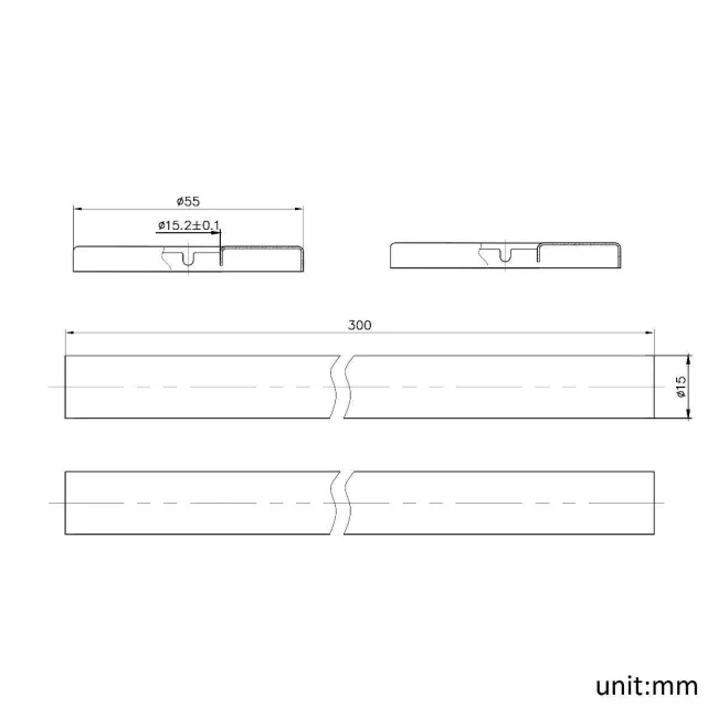 Anthracite Pipe Connectors For Heated Towel Rails & Radiators (Pair) 300mm