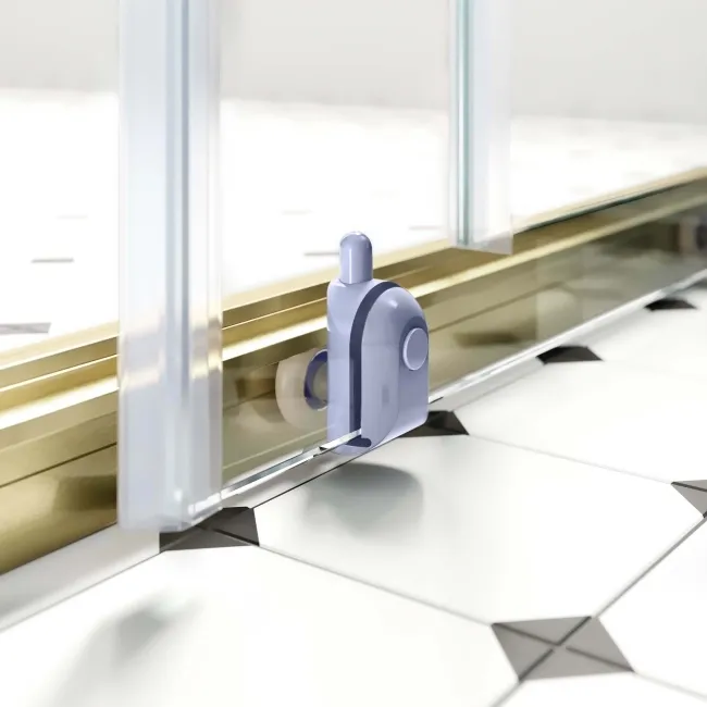 London Brushed Brass 6mm Corner Entry Shower Enclosure 900x900mm