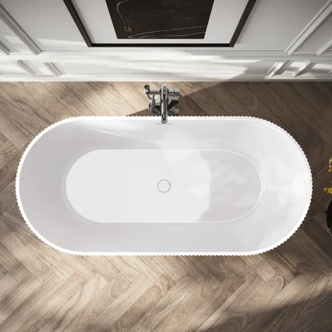 Barnet 1700mm Fluted Freestanding Bath