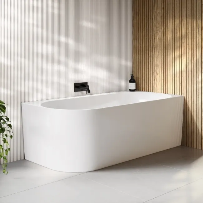 Merton 1700mm Curved Corner Bath - Right Handed