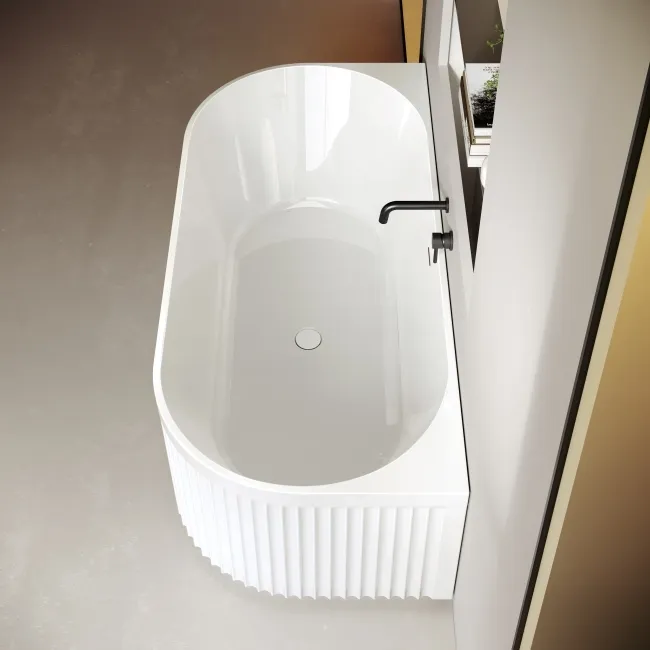 Finchley 1700mm Fluted Back To Wall Bath