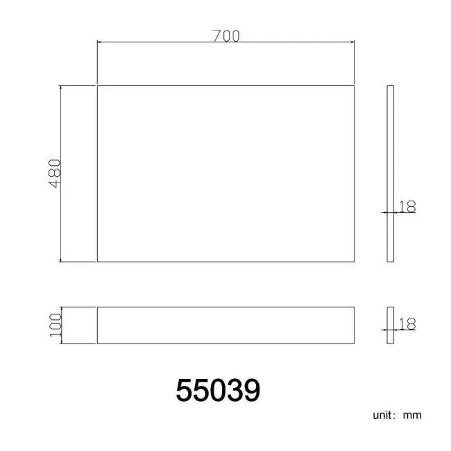 Stone Grey Wooden Bath End Panel 700mm
