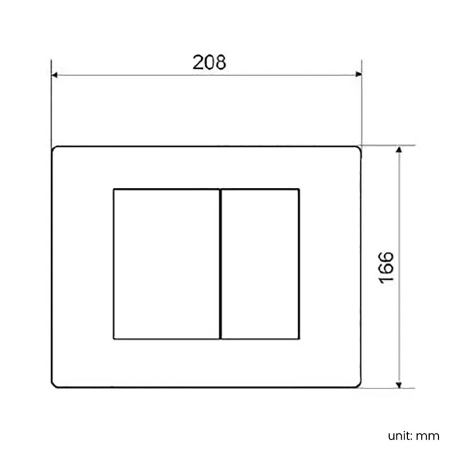 Wirquin Dual Flush White Push Plate