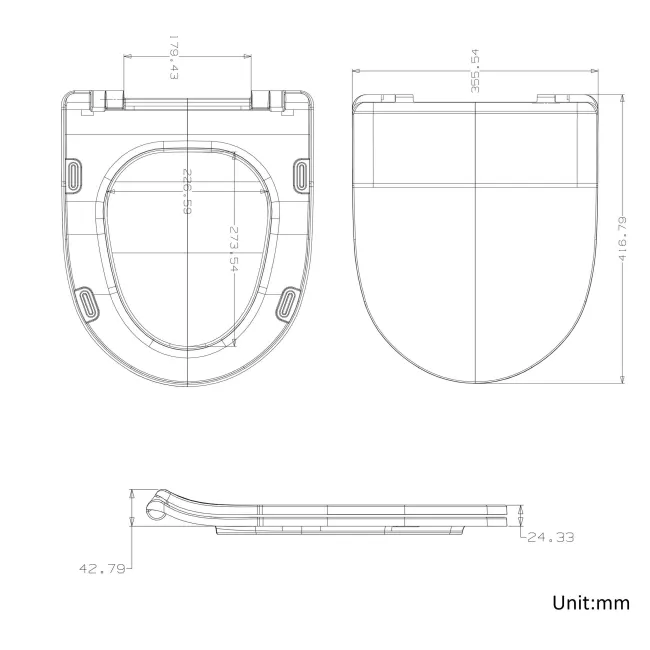 Orlando Quick Release Premium Soft Close Slim Toilet Seat