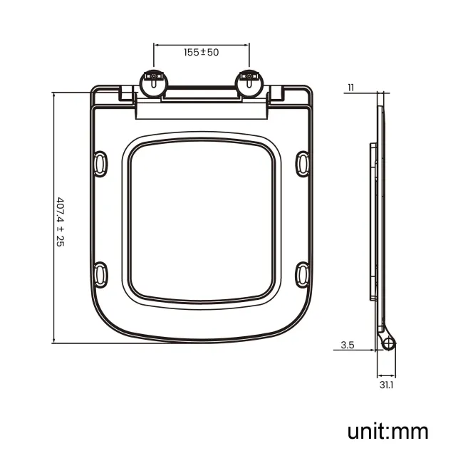 Dallas Quick Release Soft Close Slim Toilet Seat
