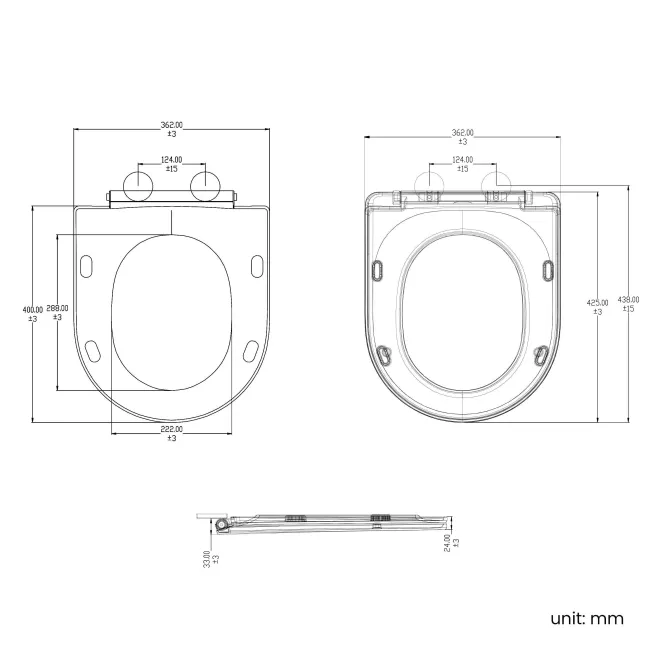 Casper Quick Release Soft Close Slim Seat