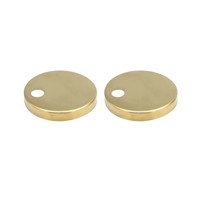 Brushed Brass Toilet Seat Round Hinge Cover Caps 50.3mm