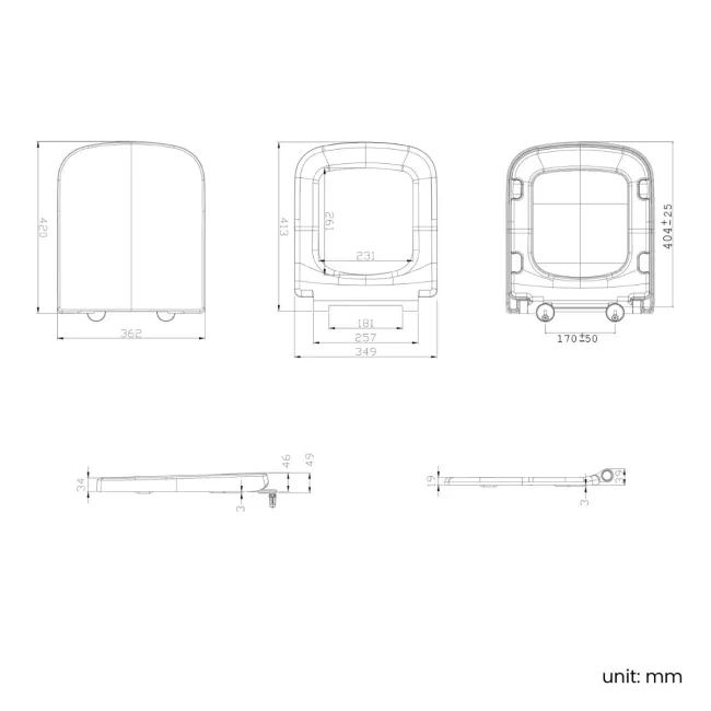 Atlanta Soft Close Seat for Comfort Height Back To Wall Toilet