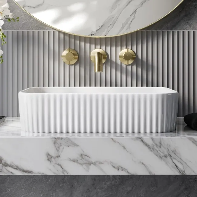 Reno Fluted Counter Top Basin 454mm