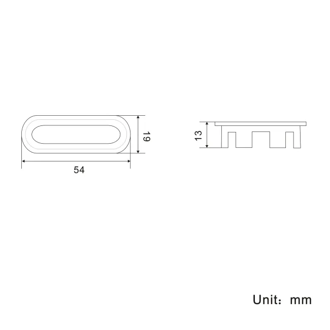 Matt Black Oval Basin Overflow Ring