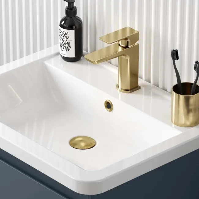 Brushed Brass Basin Overflow Ring