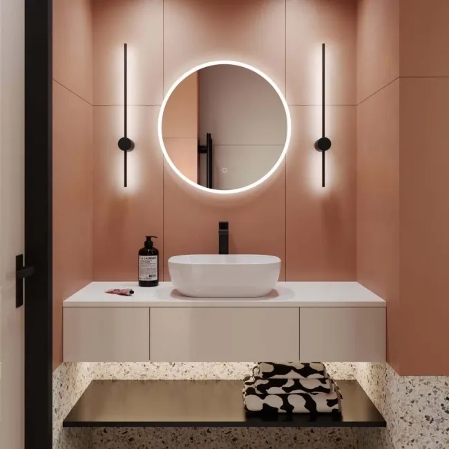 Aria Round Illuminated LED Mirror 600mm