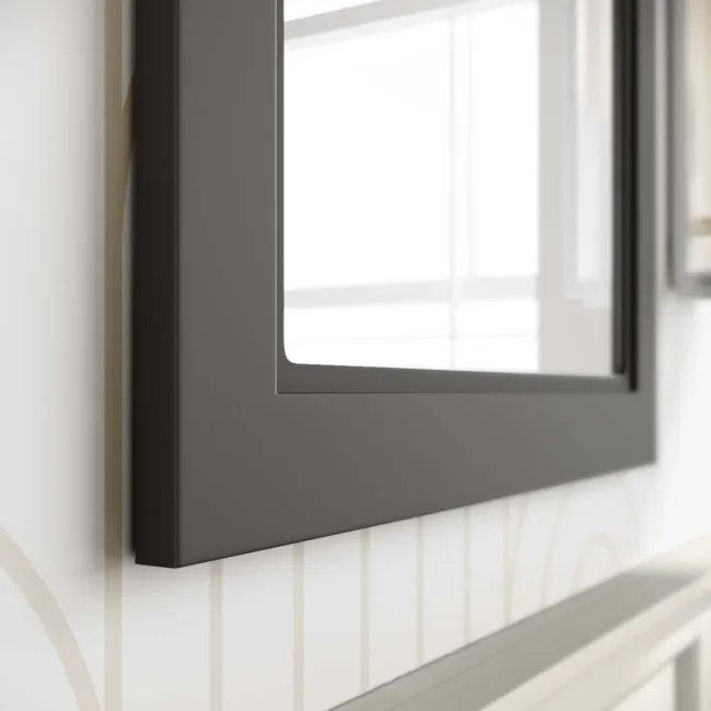 Graphite Grey Bathroom Mirror 700x500mm