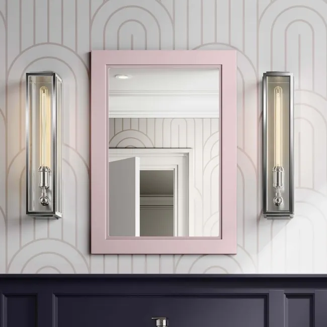 Cashmere Pink Bathroom Mirror 700x500mm