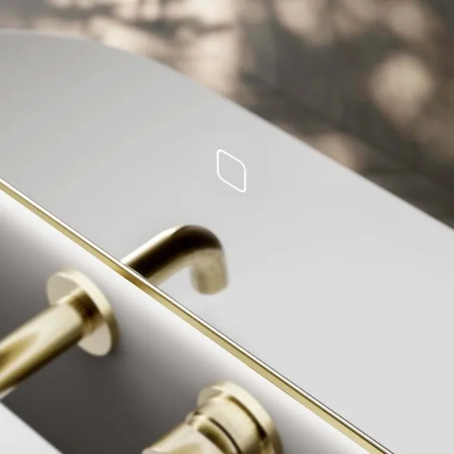 Olivia Brushed Brass Backlit llluminated LED Mirror 600x400mm