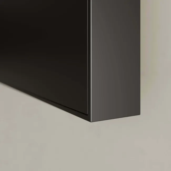 Madelyn Black Framed Corner Mirror Cabinet 600mm Tall