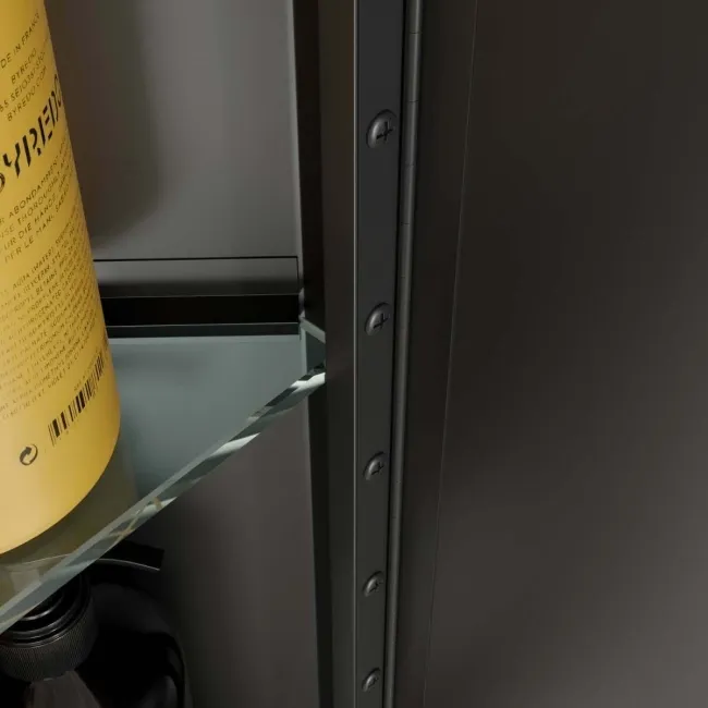 Madelyn Black Framed Illuminated LED Corner Mirror Cabinet 600mm Tall