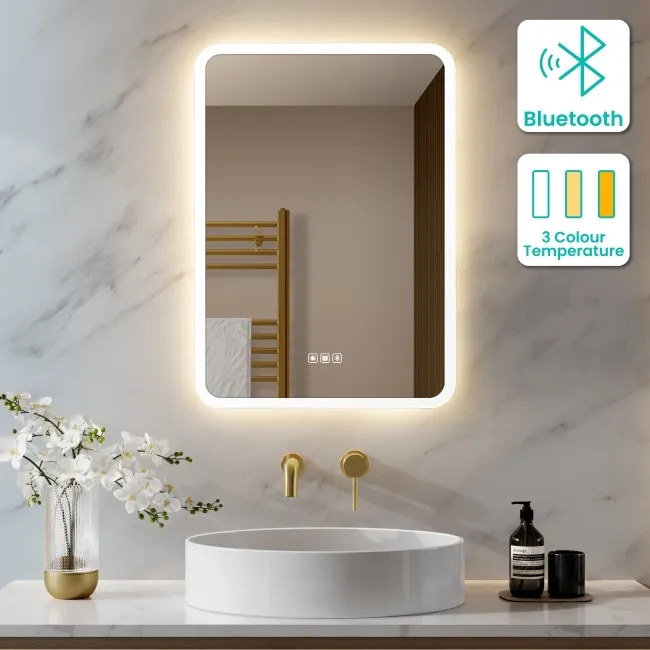 Jolie Illuminated LED Mirror With BLUETOOTH Speaker 700x500mm