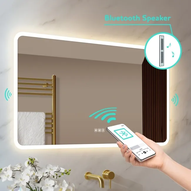 Jolie Illuminated LED Mirror With BLUETOOTH Speaker 600x1000mm