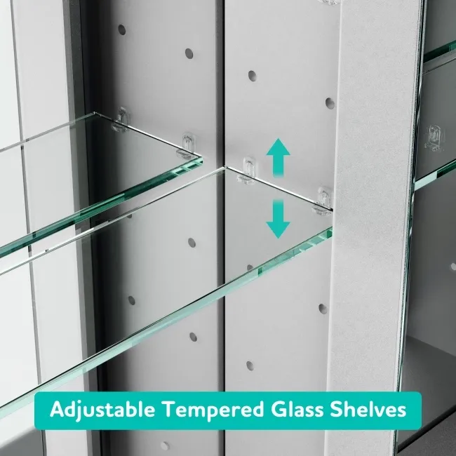 Ivy Recessed LED Mirror Cabinet 700x800mm