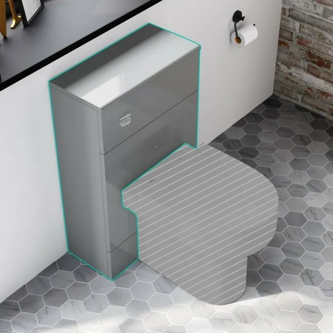 Harper Stone Grey Back To Wall Toilet Unit 500mm