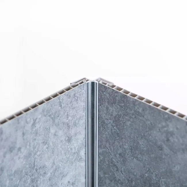 Trepanel Aqua® Shower Panel PVC Internal Corner Joint Silver