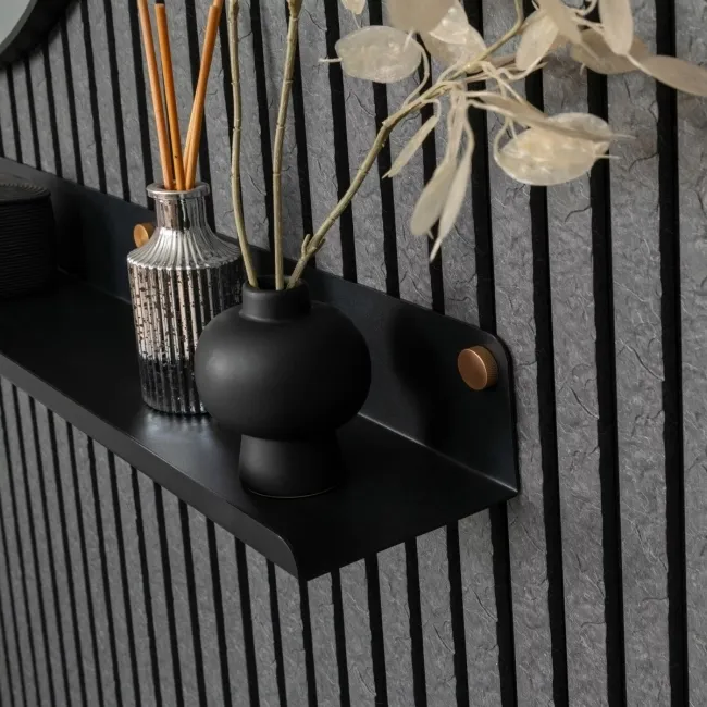 Trepanel Customise® Black Shelf 759mm inc Brass Screws