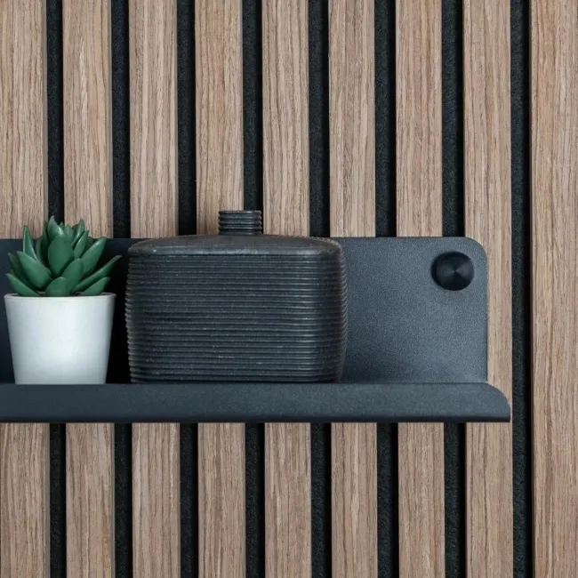 Trepanel Customise® Black Shelf 519mm inc Black Screws