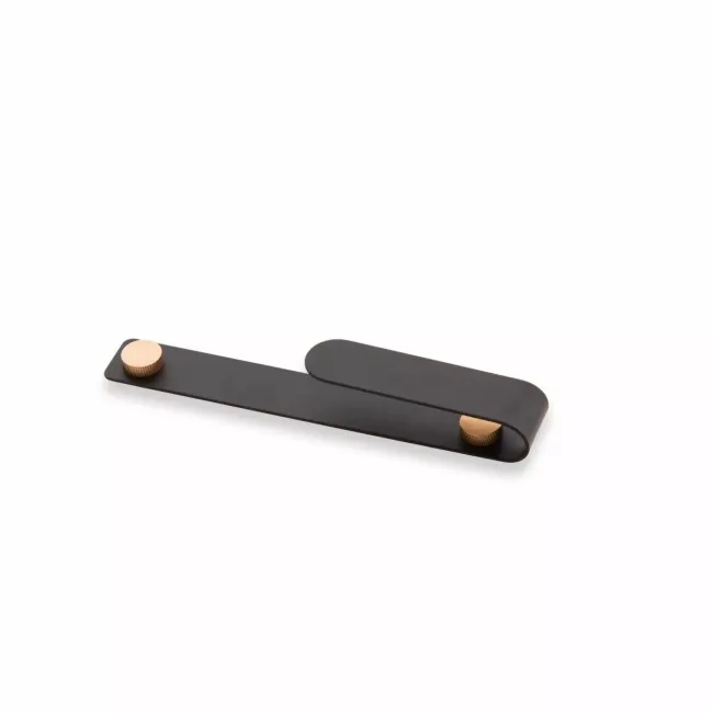 Trepanel Customise® Black Horizontal Metal Hook with Brass Screw