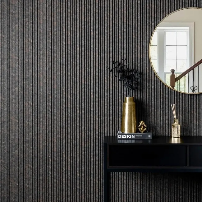 Trepanel Aqua 3D® Waterproof Dark Grey/Gold Marble Effect Grooved Wall Panel 3 Pack ( Covers 0.87 SQM)