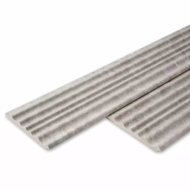 Trepanel Aqua 3D® Waterproof Light Grey Marble Effect Grooved Wall Panel 3 Pack (Covers 0.87 SQM)