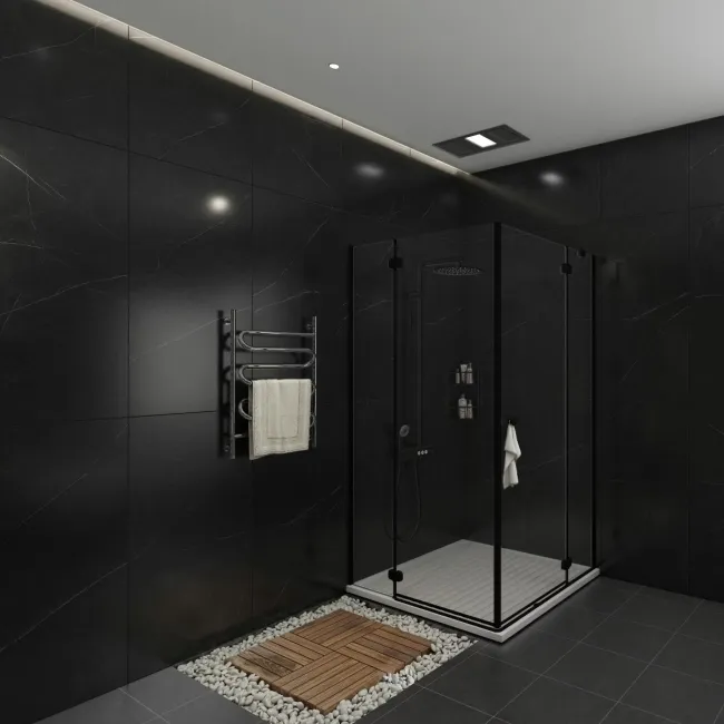 Trepanel Aqua Luxe® Black Marble Effect Embossed Satin SPC XXL Wall Panel