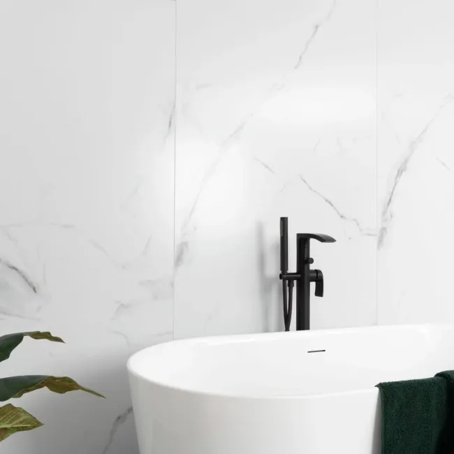 Trepanel Aqua Luxe® Carrara Soft Marble Effect Embossed Satin SPC XXL Wall Panel