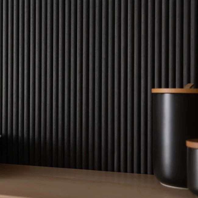 Trepanel Flex® Noir Black Flexible Acoustic Wood Panels 1200x600