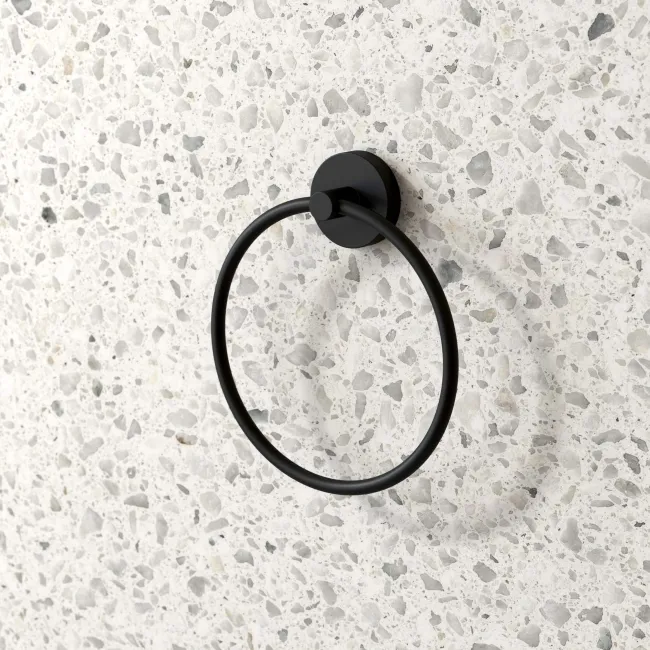 Sofia Matt Black Towel Ring