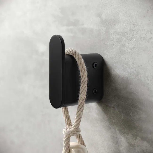 Matt Black Robe Hook