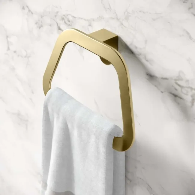 Eloise Brushed Brass Towel Ring
