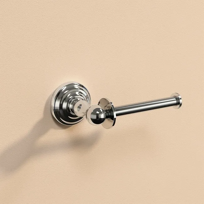 Eleanor Chrome Toilet Roll Holder & Towel Ring