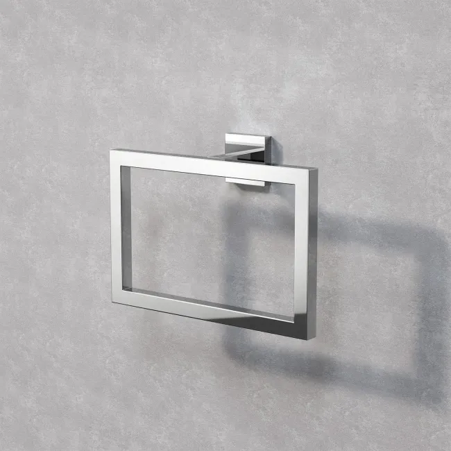 Isla Chrome Toilet Roll Holder & Towel Ring