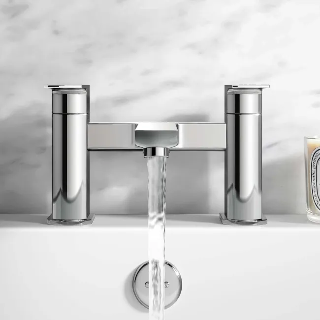 Soar Chrome Basin & Bath Mixer Tap Set