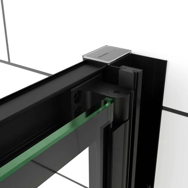 London Matt Black 6mm Bifold Shower Enclosure 900x900mm