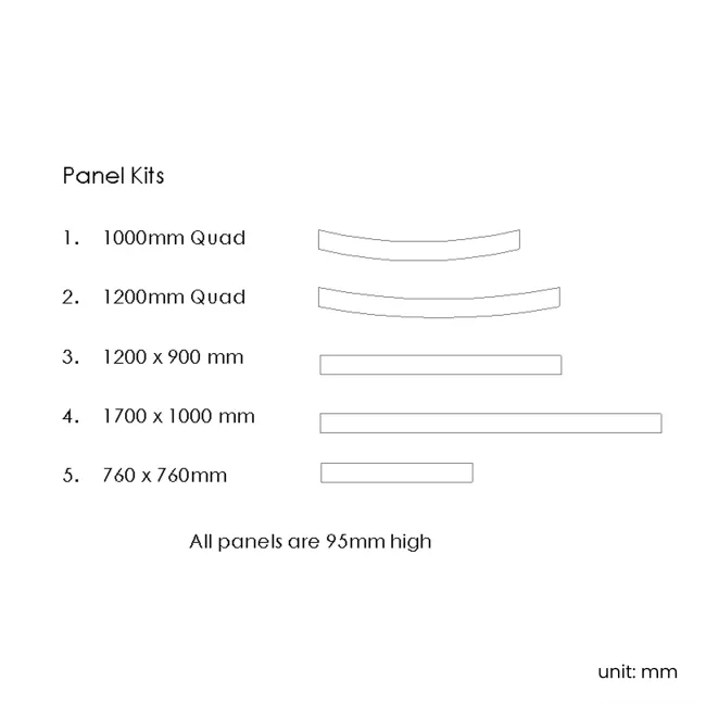 London Rectangular Stone Shower Tray 1200x800mm & Riser Kit