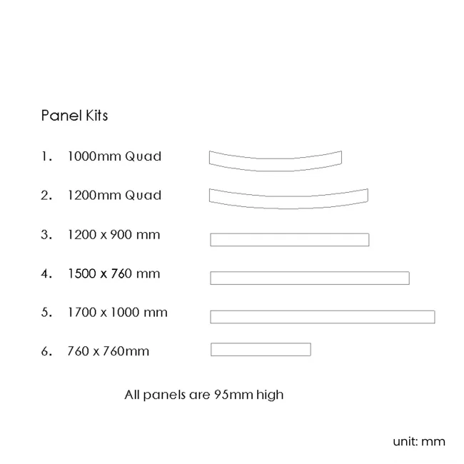 London Rectangular Stone Shower Tray 1500x760mm & Riser Kit