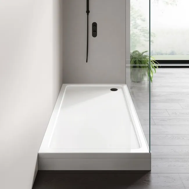 London Rectangular Stone Shower Tray 1700x900mm & Riser Kit