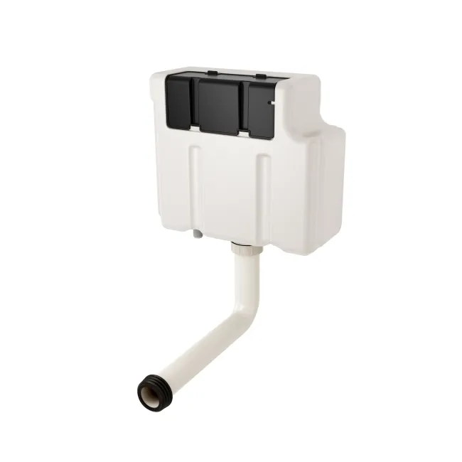 Detroit Cable Operated Concealed Cistern With Brushed Brass Round Push Button Dia.48mm