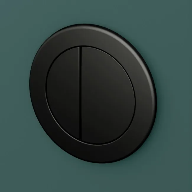 Arizona Pneumatic Concealed Cistern With Matt Black Round Push Button